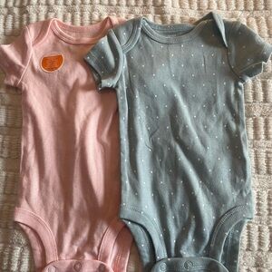 Carter's Pink and Blue Bodysuits Soft Cotton One Pieces
